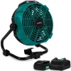 Vonroc Ventilator 20V – hybrid akku og strøm drevet | Inkl. 2x 2.0Ah akku og oplader - Inkl. adapter Hot