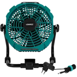 Vonroc Ventilator 20V – hybrid akku og strøm drevet | Inkl. 2x 2.0Ah akku og oplader - Inkl. adapter Hot