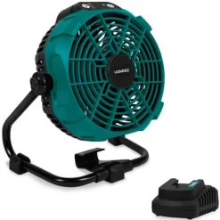 Vonroc Ventilator 20V – hybrid akku og strøm drevet | Inkl. 4.0Ah akku og oplader - Inkl. adapter