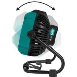 Vonroc Ventilator 20V – hybrid akku og strøm drevet | Inkl. 4.0Ah akku og oplader - Inkl. adapter