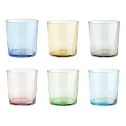 Water Glass 34,5cl Mixed Colors, 6-pack - Aida Outlet