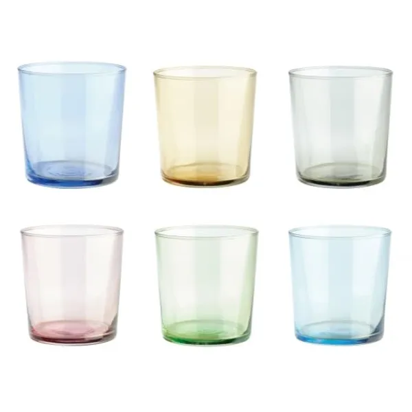 Water Glass 34,5cl Mixed Colors, 6-pack - Aida Outlet