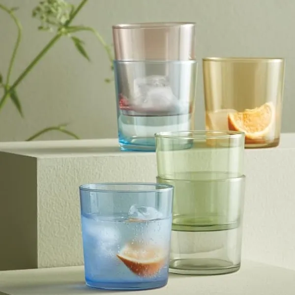 Water Glass 34,5cl Mixed Colors, 6-pack - Aida Outlet