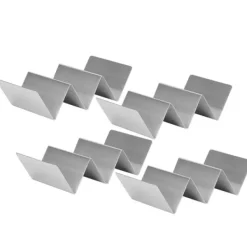 W-formet tacoholder i rustfrit stål til restauranter og kantiner New