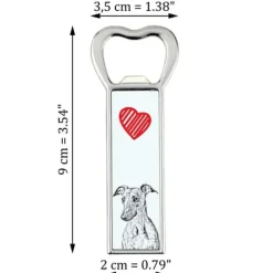 Whippet, engelsk Greyhound - flaskeåbner med en hund, personlig køleskabsåbner, unik gave til en mand fra Art-Dog Online