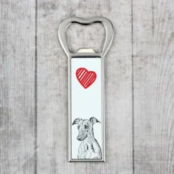 Whippet, engelsk Greyhound - flaskeåbner med en hund, personlig køleskabsåbner, unik gave til en mand fra Art-Dog Online