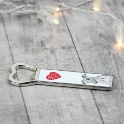 Whippet, engelsk Greyhound - flaskeåbner med en hund, personlig køleskabsåbner, unik gave til en mand fra Art-Dog Online