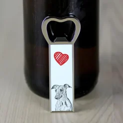 Whippet, engelsk Greyhound - flaskeåbner med en hund, personlig køleskabsåbner, unik gave til en mand fra Art-Dog Online