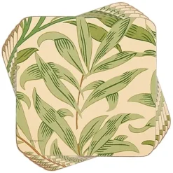 Bordskånere Til Glas>Willow Bough Coasters Green, 6-pack - Morris & Co