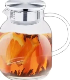 Wilmax glaskaraffel 1 L i borosilikatglas, stållåg Outlet