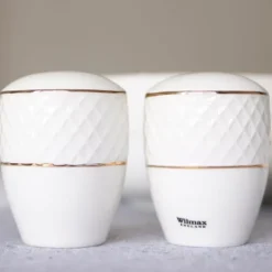 Wilmax salt- & peberstrøere i porcelæn, Diamond