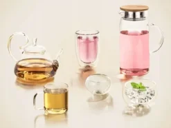 Wilmax Stor 2,5 L Borosilikatglaskande med metallåg Discount