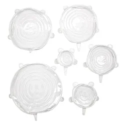 6x Hvide silikonelåg Outlet