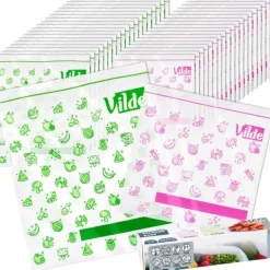 Madopbevaringsposer>40x lynlåsposer til opbevaring og frysning af mad