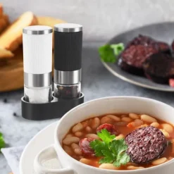 2x Peber, Salt, Krydderikværn Sæt med Stativ Outlet