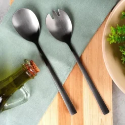 2x Salatskeer Sort Bestik til servering af salater og retter Clearance