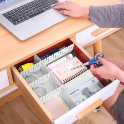 8x Skillevægge til Organisering af Skuffer - Hvid Discount