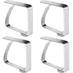 4x Stålklemmer til dug, voksdug og bordplade Sale
