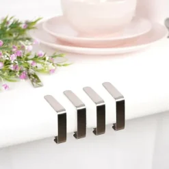 4x Stålklemmer til dug, voksdug og bordplade Sale