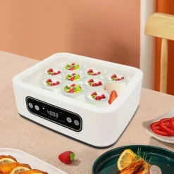 Yoghurtmaskine - Yogurt Maker - 20 W - Temperaturkontrol - 9 kopper New